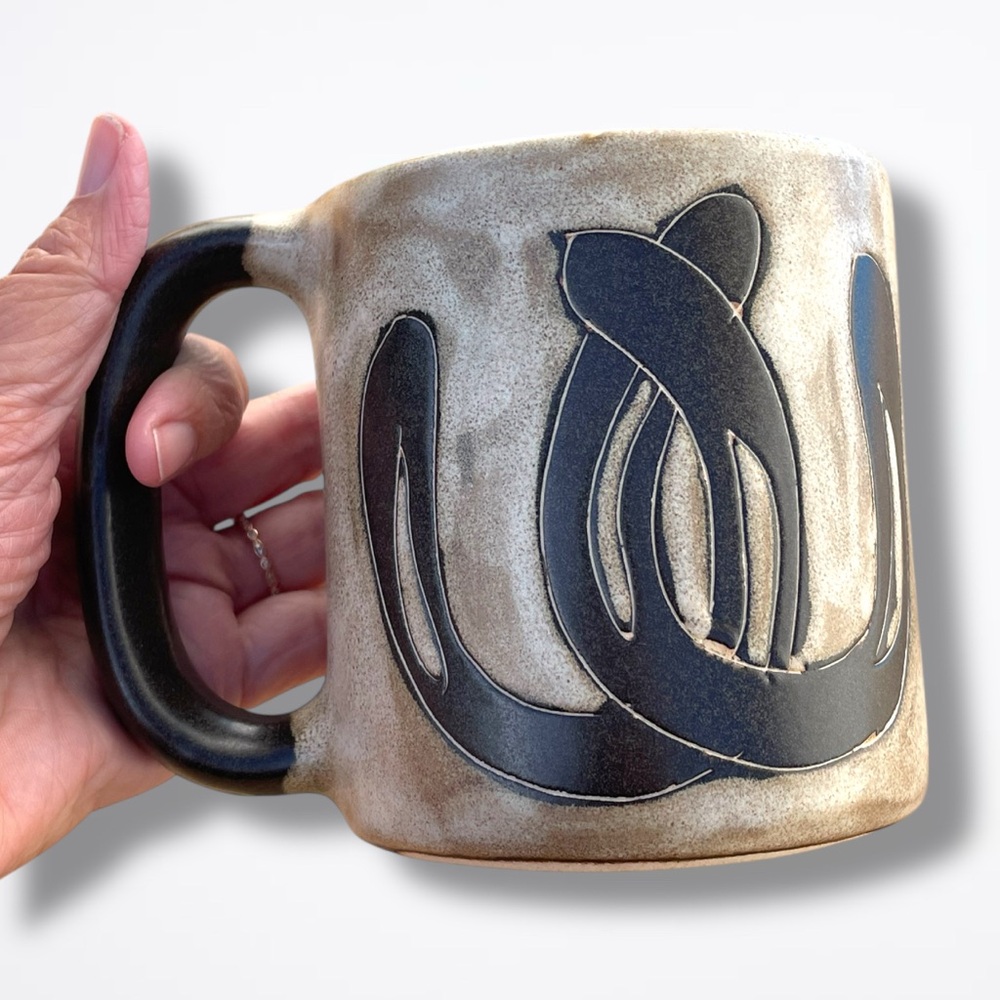 Mara Stoneware Horse Shoes Horseshoes 16 oz Mug Coffee Tea Cocoa Cup VGUC